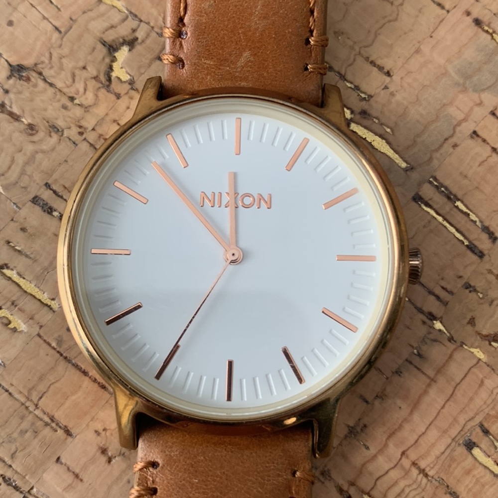 Nixon Porter tan leather Watch 40mm